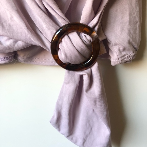 Karlie Lavender Wrap Top - Picture 3 of 3
